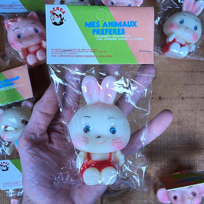 animal pouet pouet emballage plastique jeu jouet de fete forraine forain ancien vintage 1990