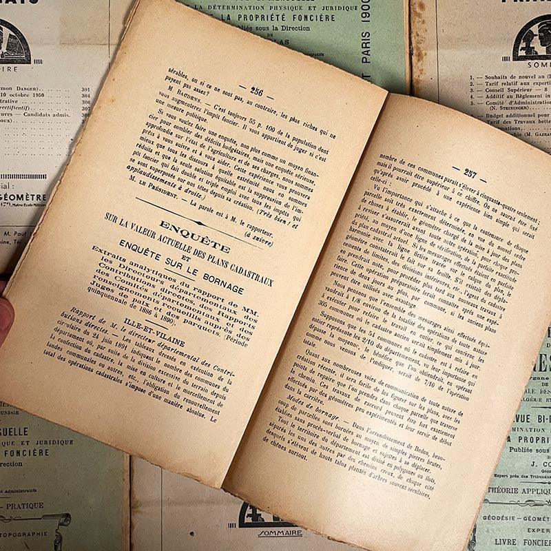 journal géomètres experts 1899 1900 technique spécialisée ancienne vintage cadastre