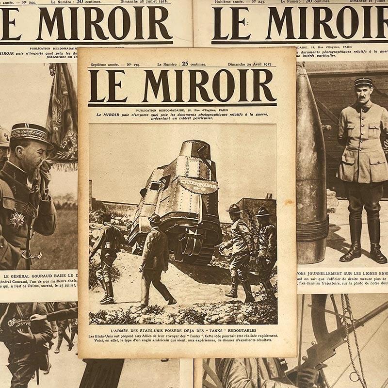 journal le miroir premiere guerre mondiale photographie ancien vintage exemplaire numéro 1914 1918