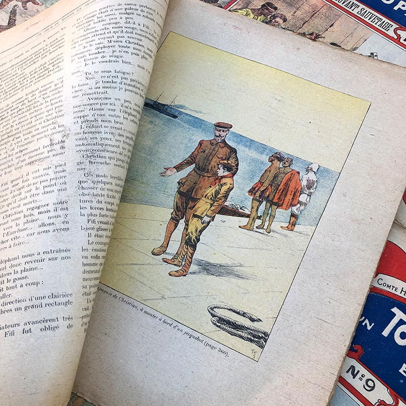 journal littéraire un tour du monde en aeroplane arnould galopin compte h de la vaux ancien vintage exemplaire 1919 1920