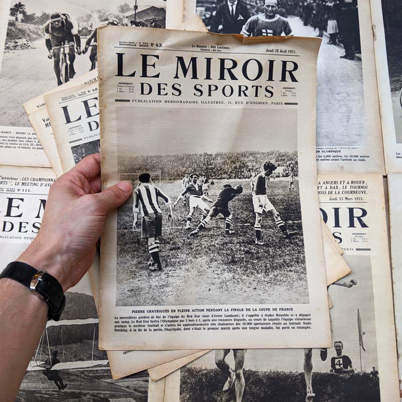 journal le miroir des sports photo sportif ancien vintage papier illustré illustration exemplaire numéro 1920 1921 1922