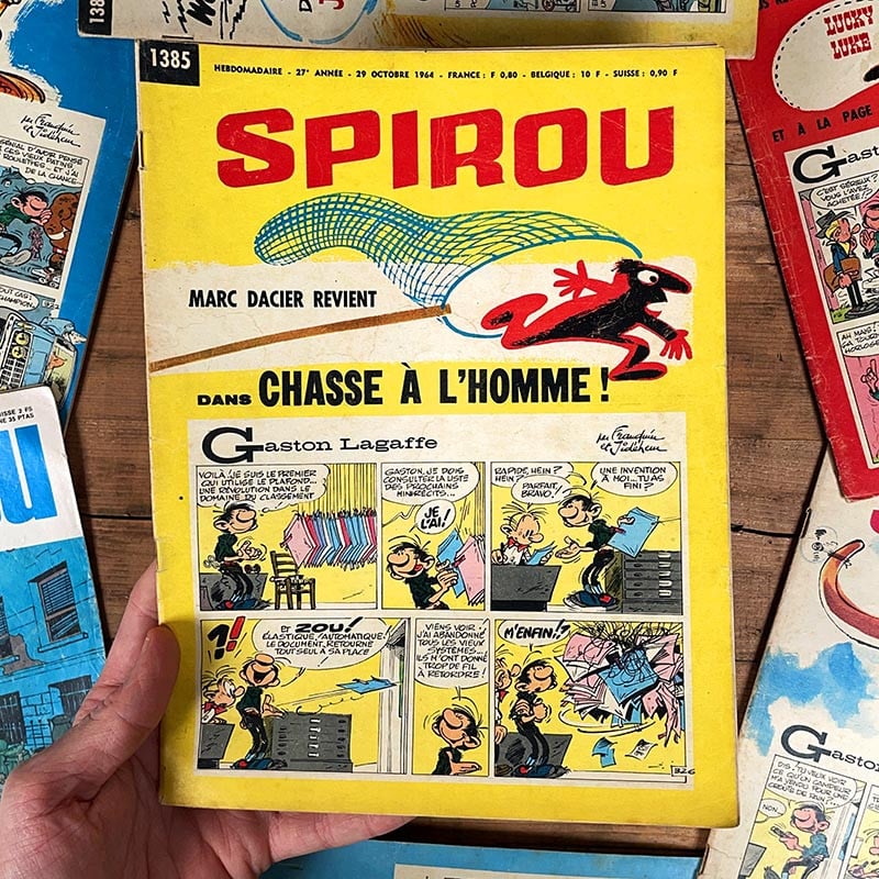 journal de spirou magazine revue bande dessinée ancien vintage exemplaire 1960 1970