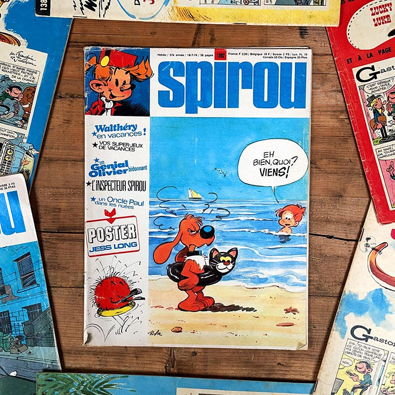 journal de spirou magazine revue bande dessinée ancien vintage exemplaire 1960 1970