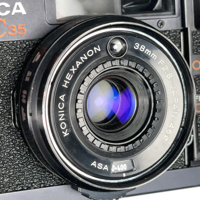 konica c35 EF ancien vintage point and shoot camera photo photographie argentique film pellicule 135 35mm 38mm 24x36 platy
