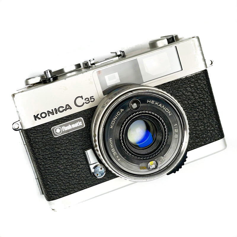 konica c35 flashmatic compact hexanon 38mm 2.8 télémètre rangefinder 35 135 24x36 film argentique pellicule photographie photo platy