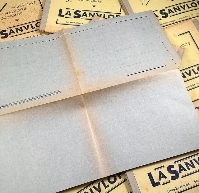 la sanvlop lettre enveloppe correspondance ancienne papeterie 1950 1960