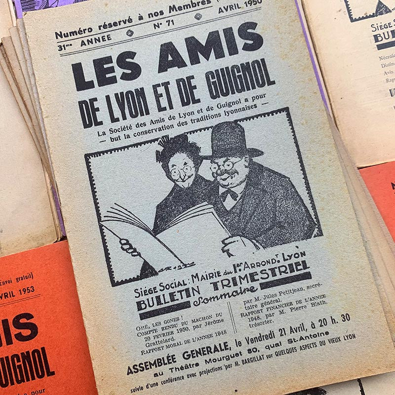 revue bulletin les amis de lyon et de guignol trimestriel illustration journal illustré marionnette ancien ancienne 1930 1940