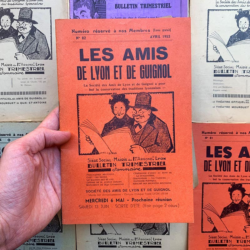 revue bulletin les amis de lyon et de guignol trimestriel illustration journal illustré marionnette ancien ancienne 1930 1940