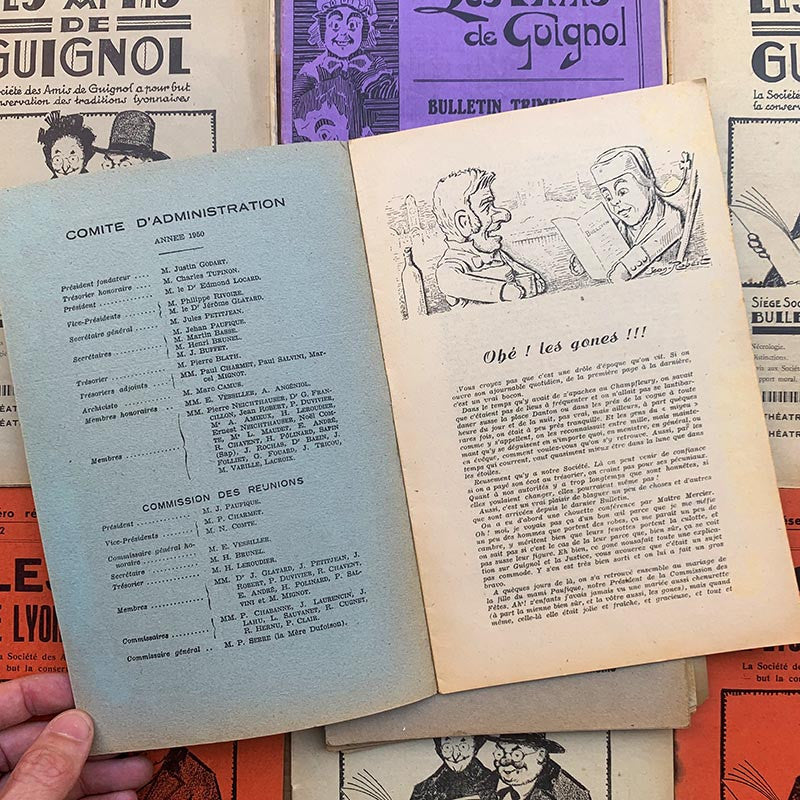 revue bulletin les amis de lyon et de guignol trimestriel illustration journal illustré marionnette ancien ancienne 1930 1940