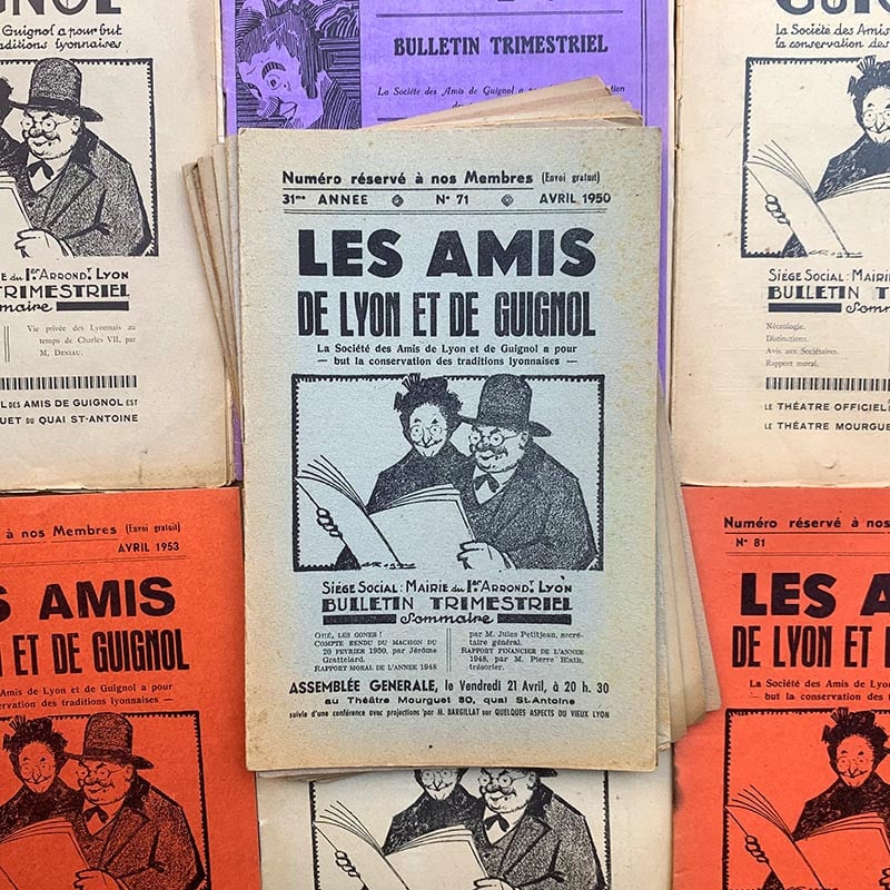 revue bulletin les amis de lyon et de guignol trimestriel illustration journal illustré marionnette ancien ancienne 1930 1940