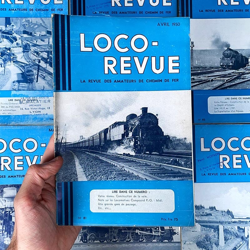 journal revue magazine locomotive loco-revue train ancien vintage illustration exemplaire numéro 1950 1951