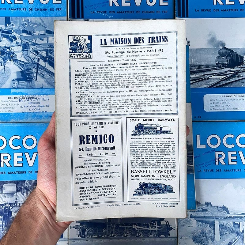 journal revue magazine locomotive loco-revue train ancien vintage illustration exemplaire numéro 1950 1951
