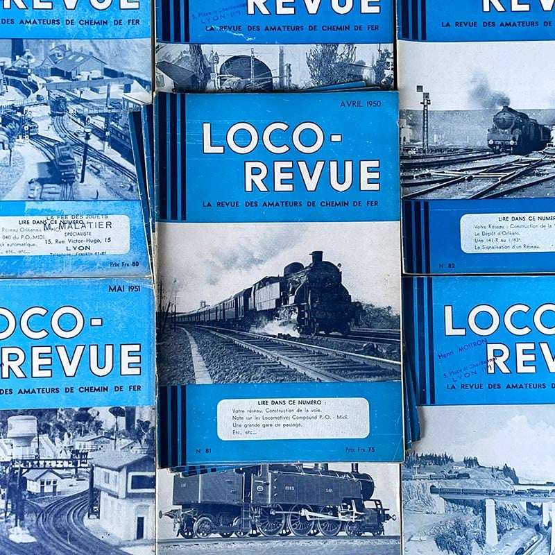 journal revue magazine locomotive loco-revue train ancien vintage illustration exemplaire numéro 1950 1951