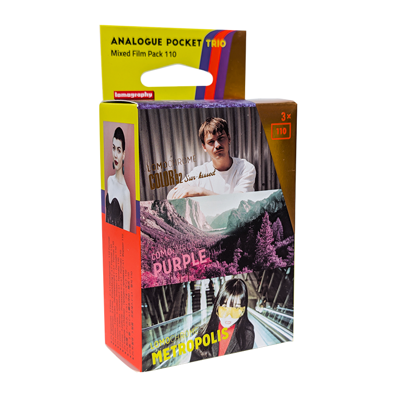 analog pocket 110 trio mixed film argentique pellicule purple metropolis color92 couleur C41