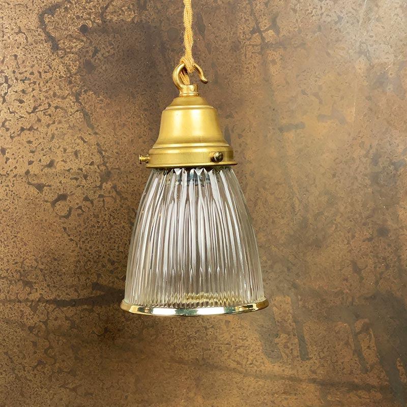 luminaire verre opaline quincaillerie lampe strie tulipe liseré doré e27 laiton support