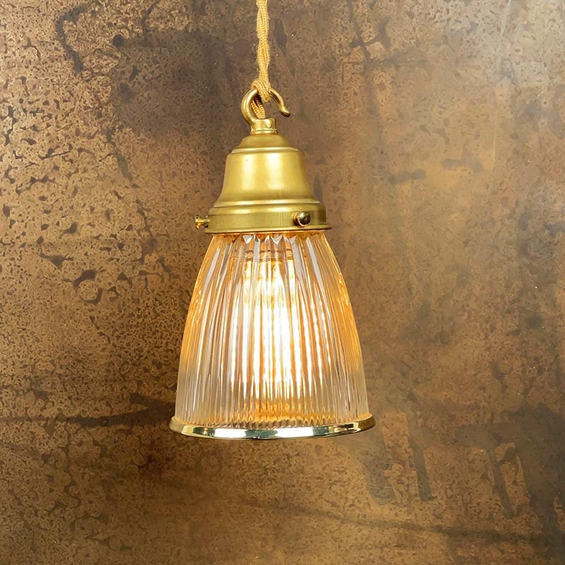luminaire verre opaline quincaillerie lampe strie tulipe liseré doré e27 laiton support