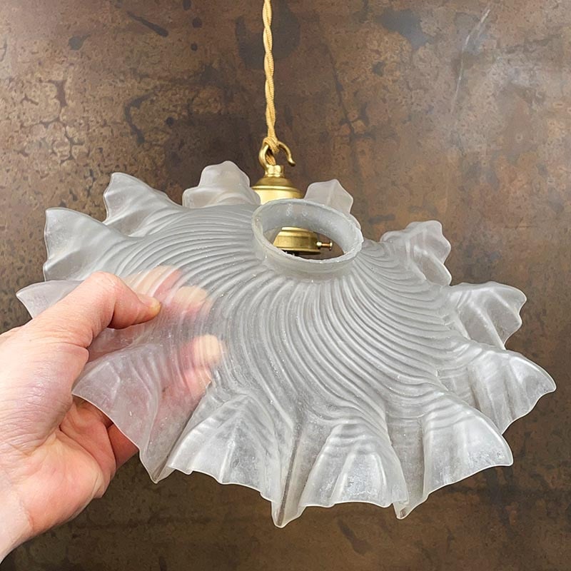 1930s Vintage Scalloped Light Fixture