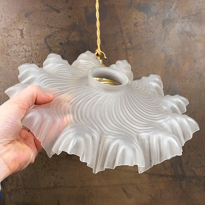 Scalloped Vintage Light Fixture 1930