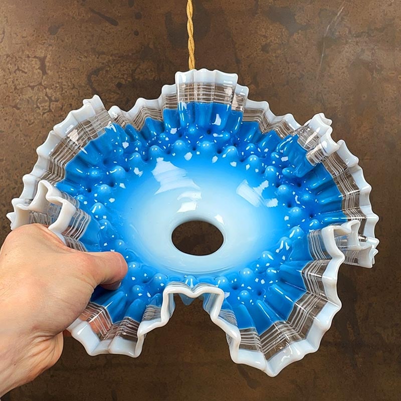 Vintage Scalloped Light Fixture 1930