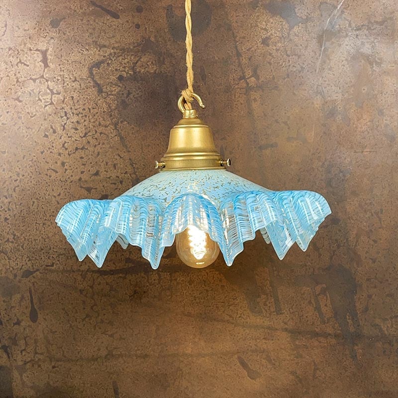 Luminaire Vintage Dentelé Clichy 1930