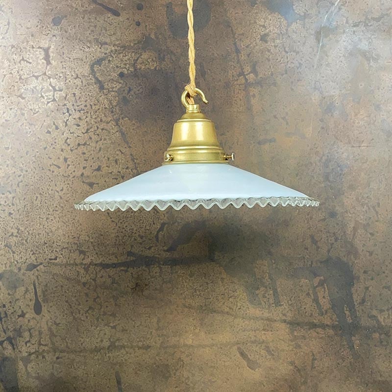 Luminaire Vintage Dentelle Blanche 1930