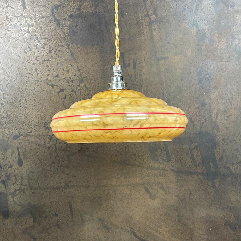 Luminaire Vintage Opaline Clichy 1930