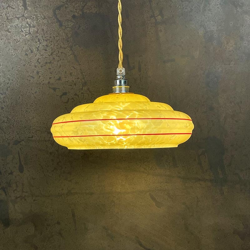 Luminaire Vintage Opaline Clichy 1930