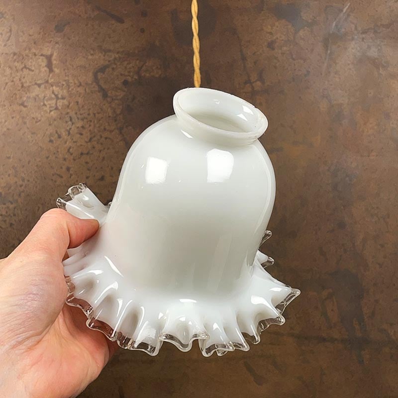 Luminaire Vintage Tulipe Blanche 1930
