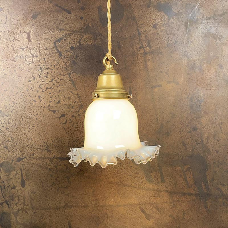 Luminaire Vintage Tulipe Blanche 1930