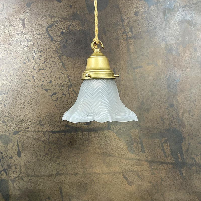 Luminaire Vintage Tulipe Opaque 1930