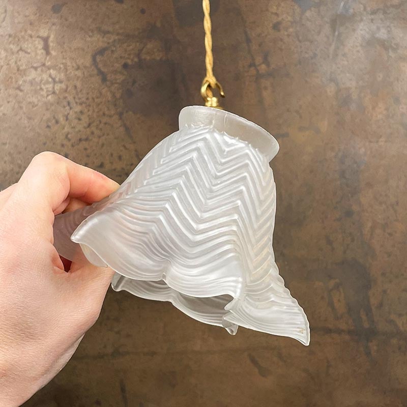 Luminaire Vintage Tulipe Opaque 1930