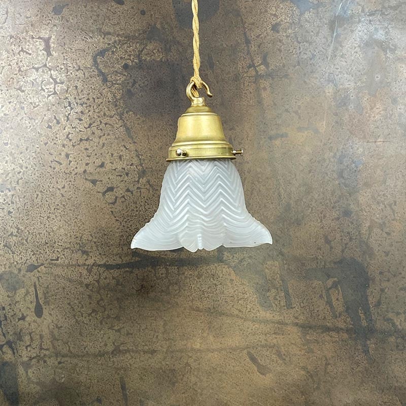 Luminaire Vintage Tulipe Opaque 1930