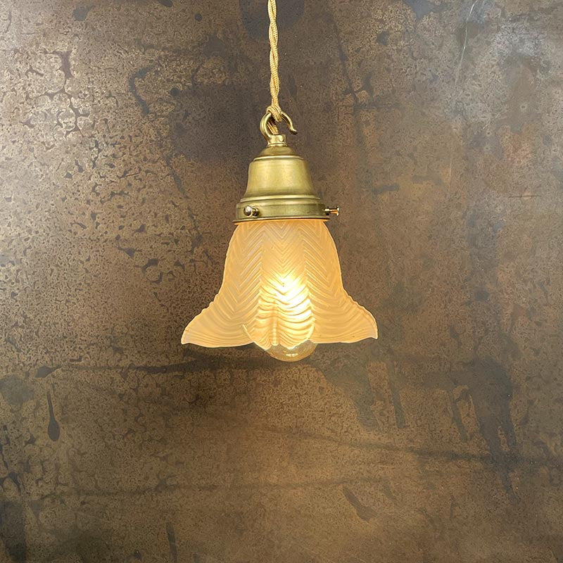 Luminaire Vintage Tulipe Opaque 1930