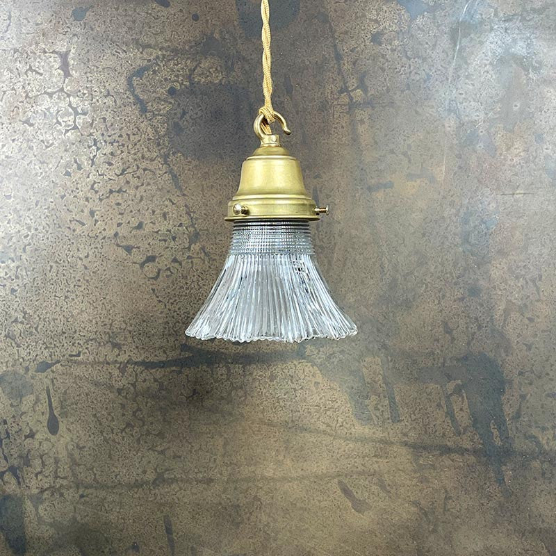 Luminaire Vintage Tulipe Striée 1930