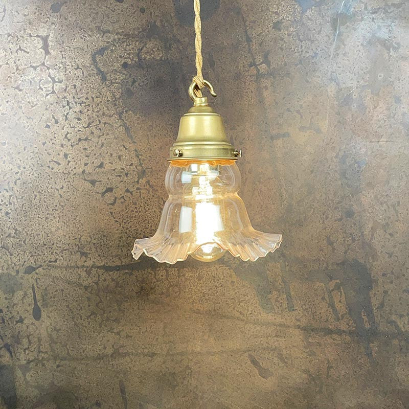 Luminaire Vintage Tulipe Transparente 1950