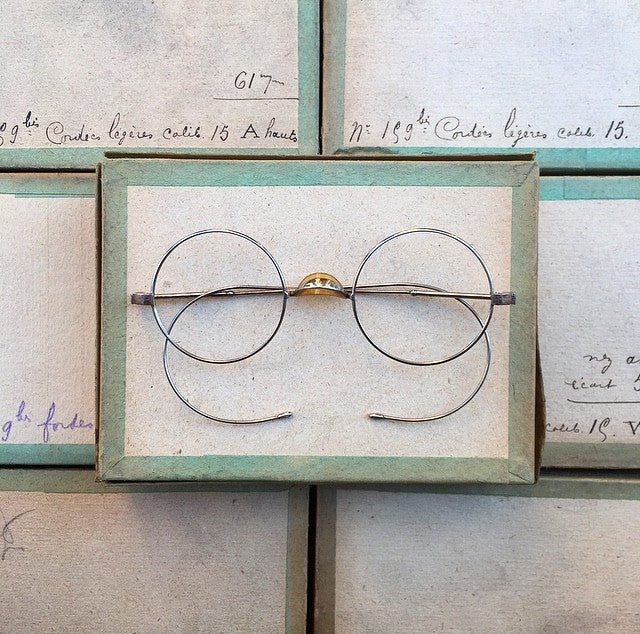 lunette ancienne métal XIX ème 1880 1870 titane paladium vue soleil solaire alphonse retro