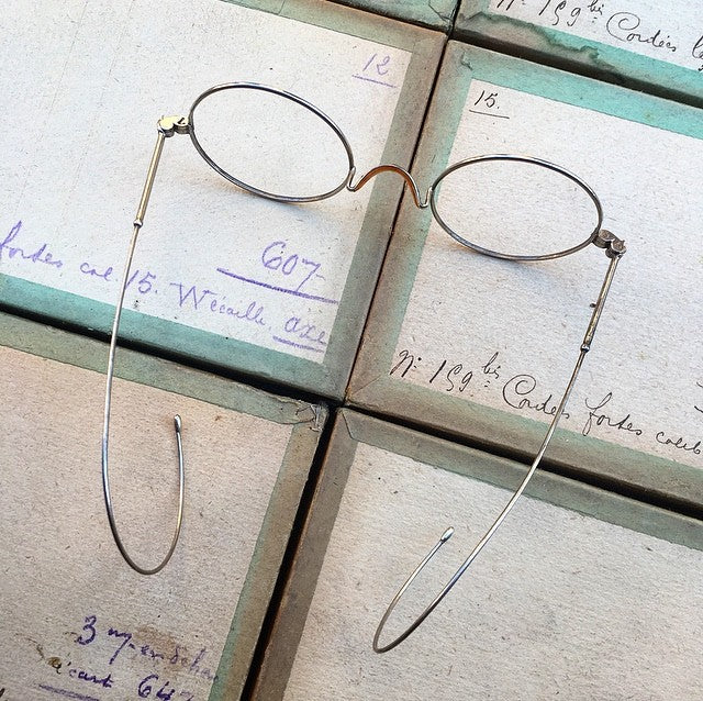 lunette ancienne métal XIX ème 1880 1870 titane paladium vue soleil solaire alphonse retro