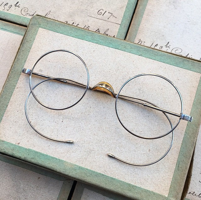lunette ancienne métal XIX ème 1880 1870 titane paladium vue soleil solaire alphonse retro