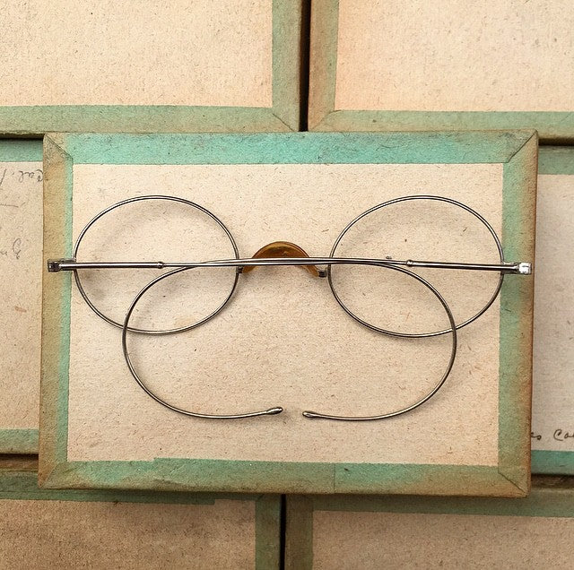 lunette ancienne métal XIX ème 1880 1870 titane paladium vue soleil solaire alphonse retro large écaille