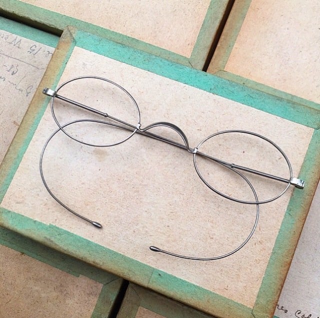 lunette ancienne métal XIX ème 1880 1870 titane paladium vue soleil solaire ernest retro large épais