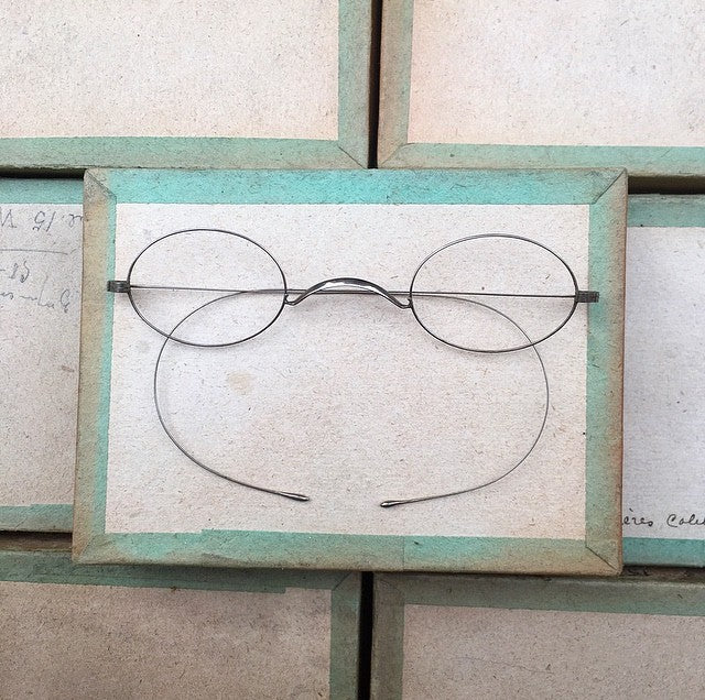 lunette ancienne métal XIX ème 1880 1870 titane paladium vue soleil solaire ernest retro large fine