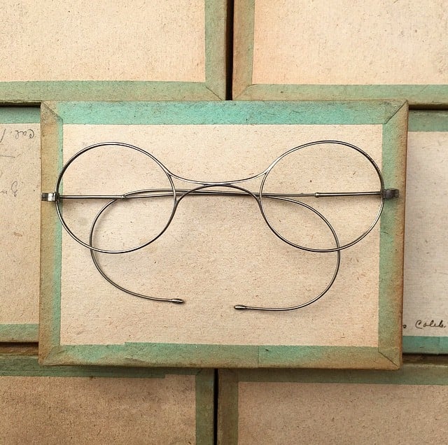 lunette ancienne métal XIX ème 1880 1870 titane paladium vue soleil solaire victor pilote retro large