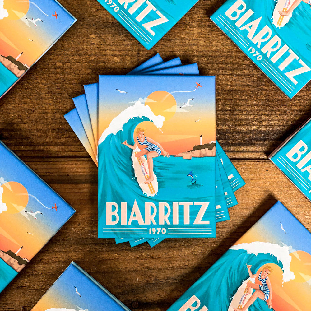 marinette magnet goodies aimant frigo collection merchandising biarritz surf plage ateliers vintage lyon