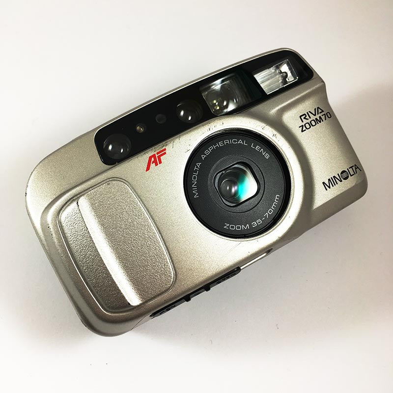 minolta riva af zoom 70 point and shoot ancien vintage 35-70mm  argentique 1998 compact camera