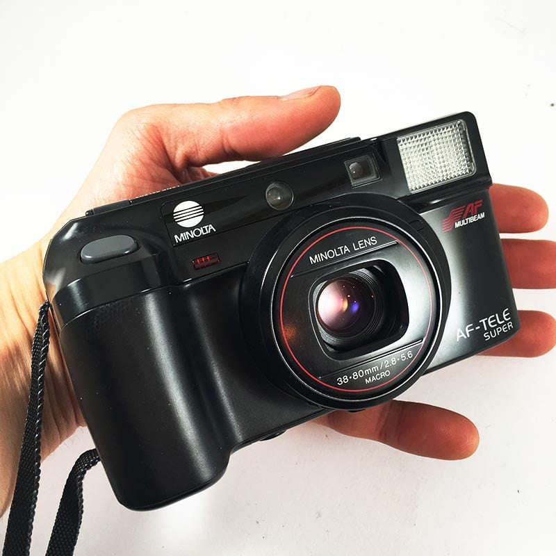 minolta af-tele super macro af dl point and shoot ancien vintage 35mm 35mm 80mm argentique 1988 bifocale