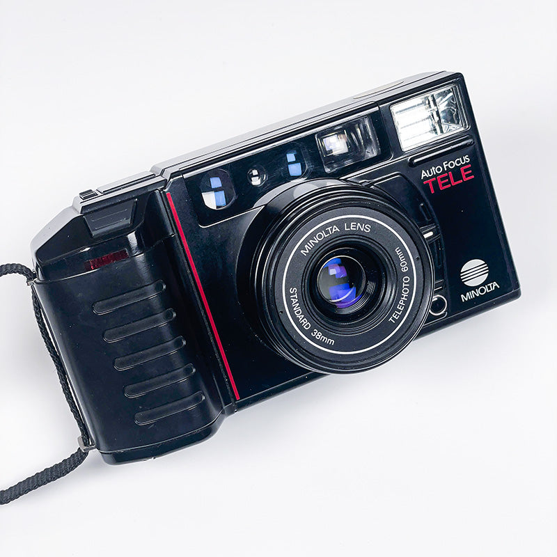 minolta aft af-T tele auto focus compact argentique pellicule film photo photographie 38mm 60mm double lens 24x36 35mm 135