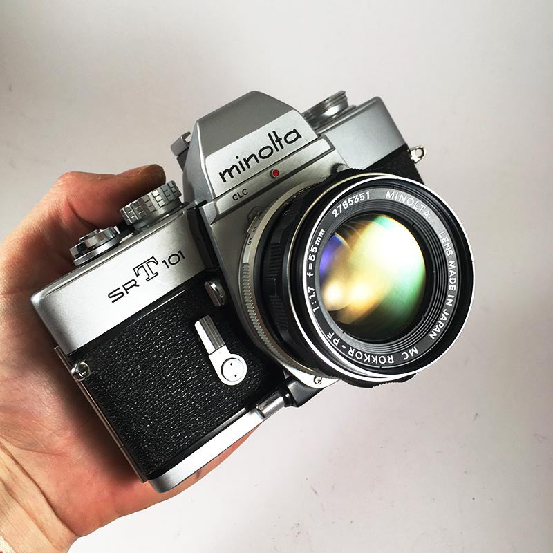 Minolta SRT 101 Chrome & Rokkor-PF 55mm 1.7