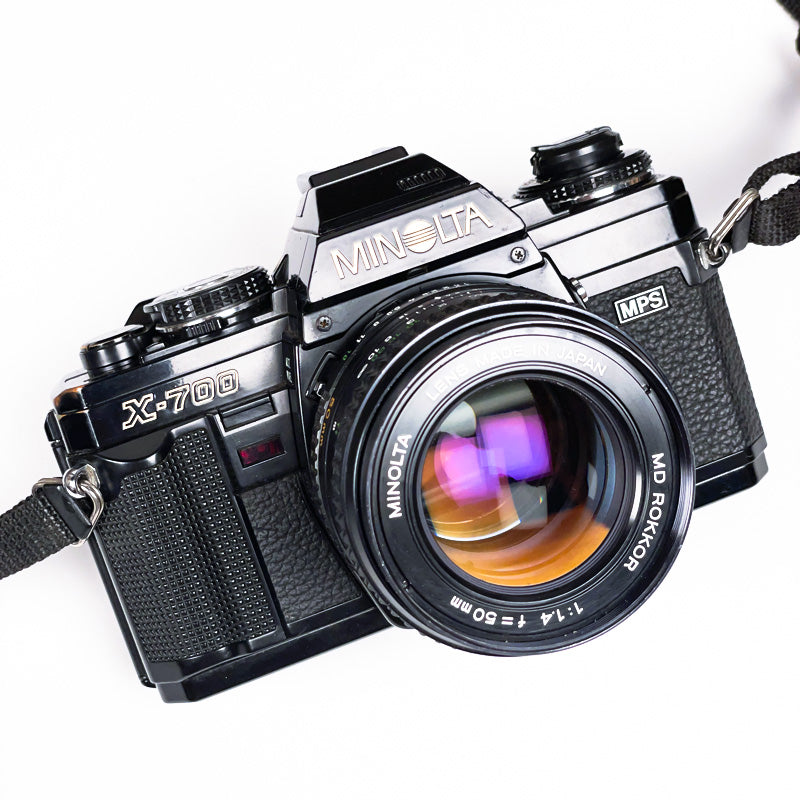 minolta x-700 reflex argentique film pellicule ancien vintage md photo photographie 50mm 1.7 135 35mm 24x36