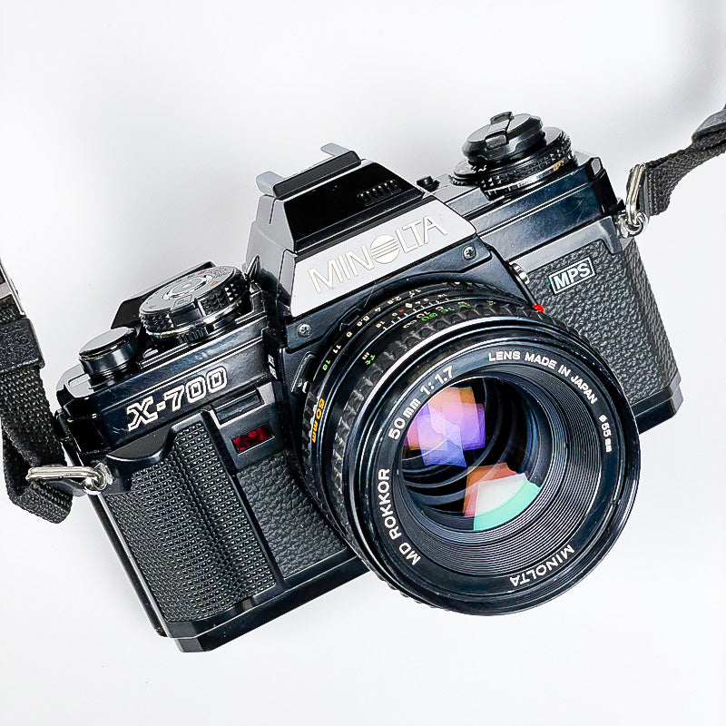 minolta x-700 reflex argentique film pellicule ancien vintage md photo photographie 50mm 1.7 135 35mm 24x36