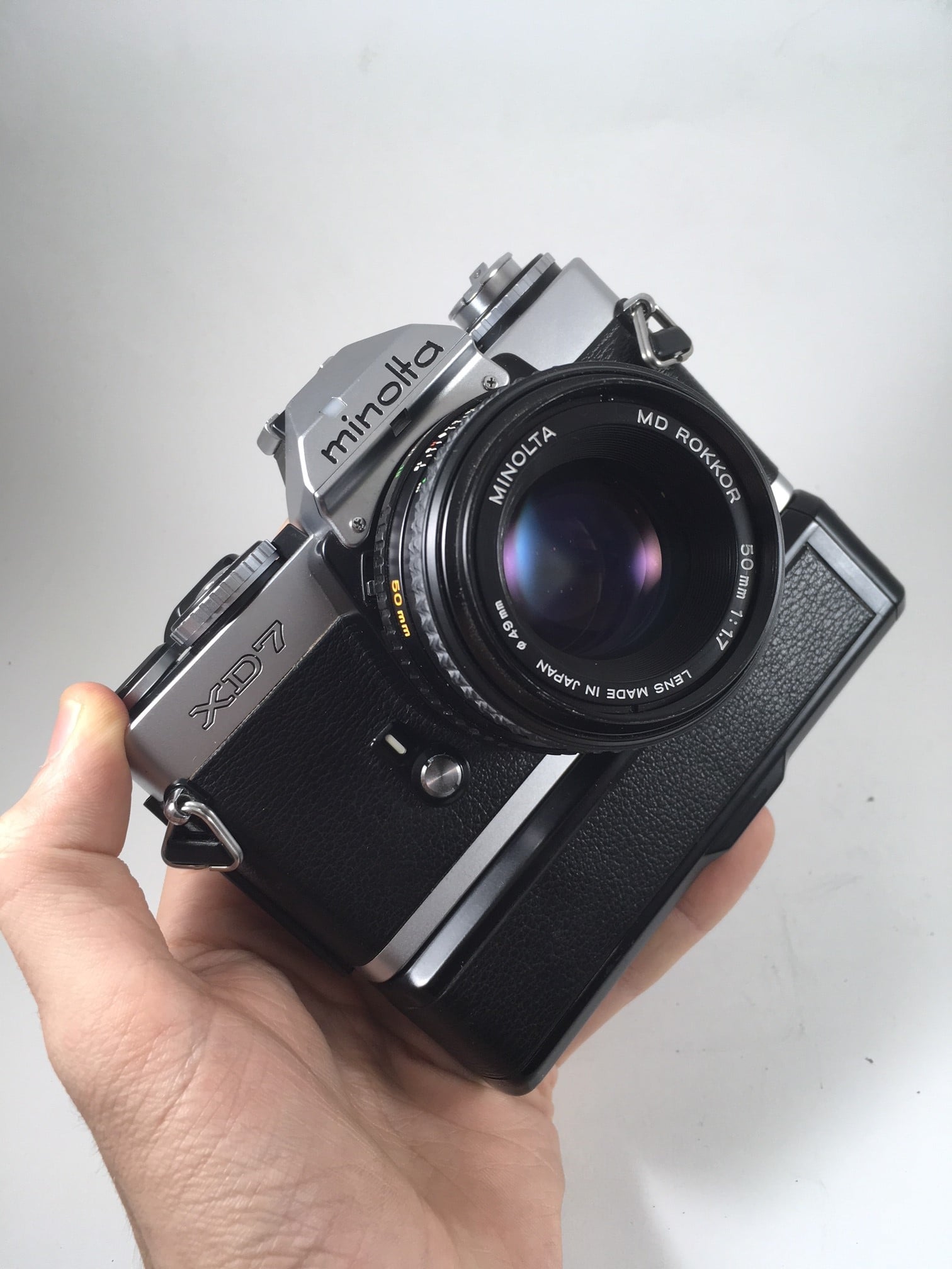 Minolta XD7 Winder & Rokkor 50mm 1.7